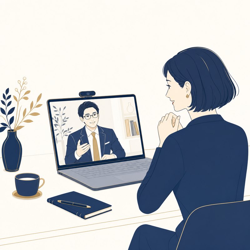 オンライン面談のイラスト